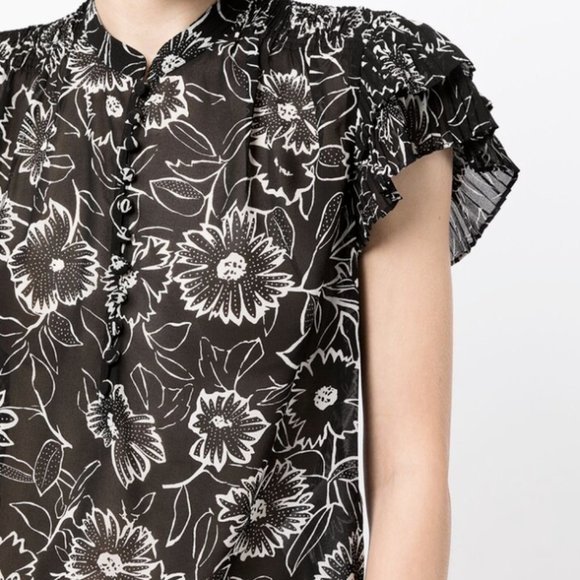 Polo Ralph Lauren Printed Floral Fly Away Blouse - Picture 4 of 6